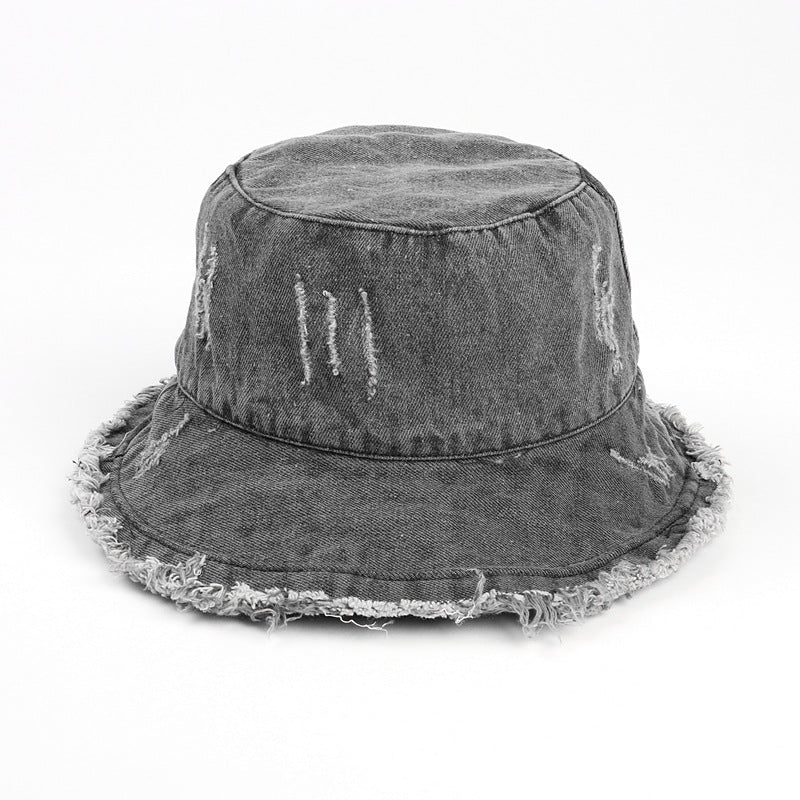 Wholesale Vintage Washed Denim Bucket Hat ACC-HT-LueLan013