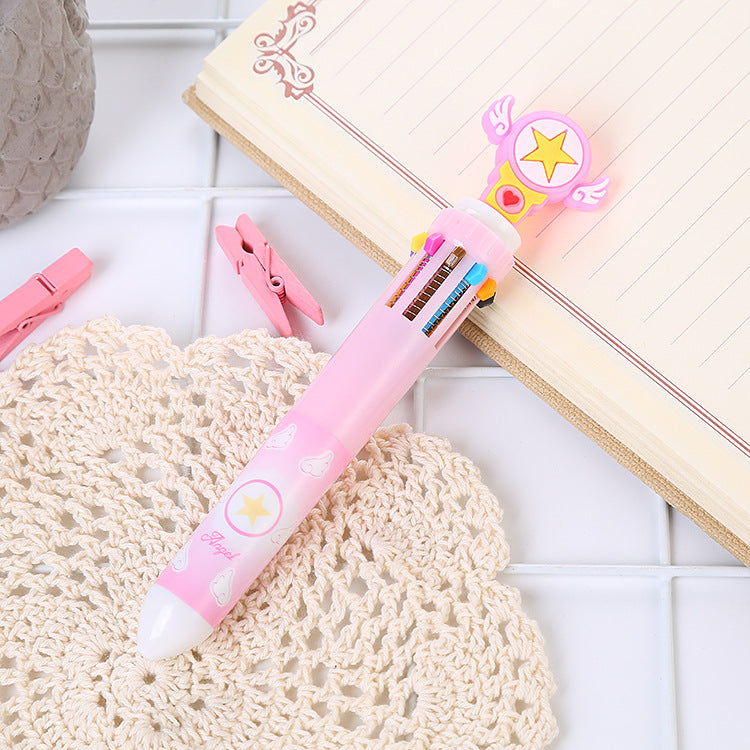 Wholesale ten color round press plastic ballpoint pens ACC-PN-Liuj011