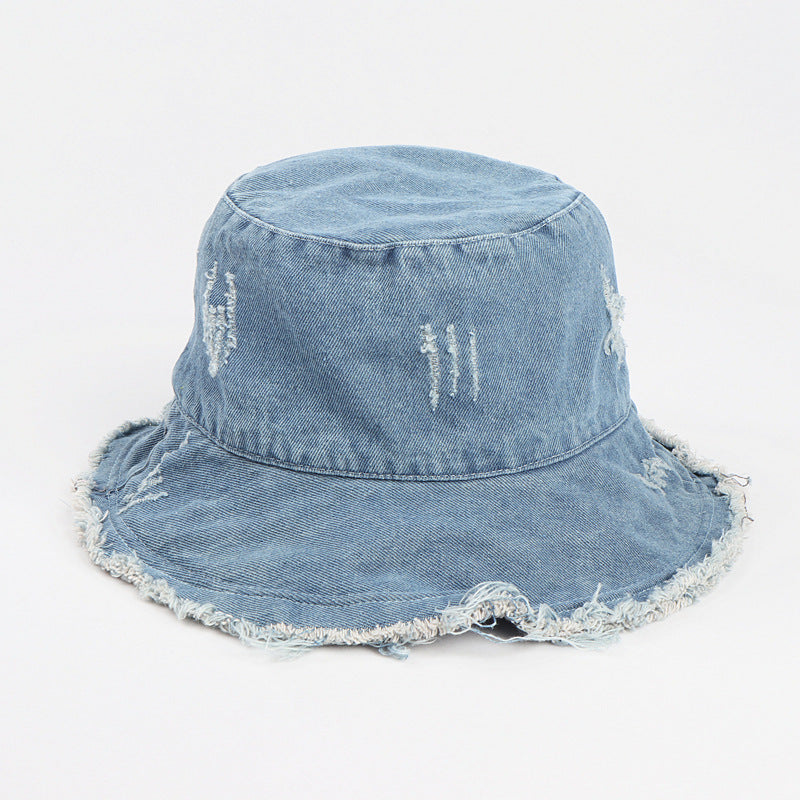 Wholesale Vintage Washed Denim Bucket Hat ACC-HT-LueLan013