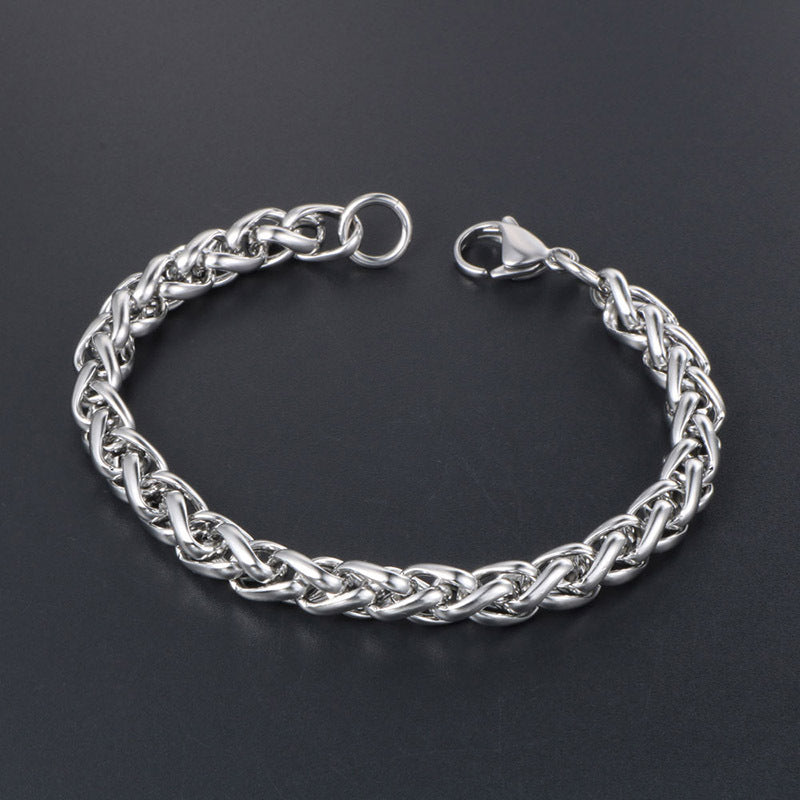 Wholesale Vintage Titanium Steel Snake Bone Bracelet ACC-BT-Yixin009