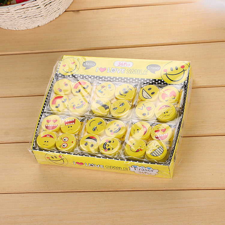 Wholesale Cartoon Smiley Erasers School Supplies Creative Stationery Cute Expressions ACC-ER-Liuj002