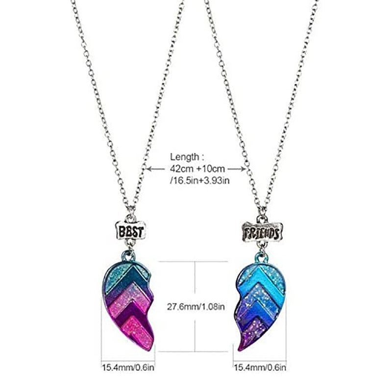 Wholesale Stainless Steel Necklace Best Friends Half Heart Necklace ACC-NE-Yunf001
