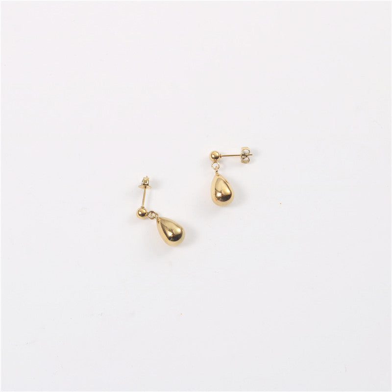 Wholesale Titanium Steel Gold Plated Geometric Earrings