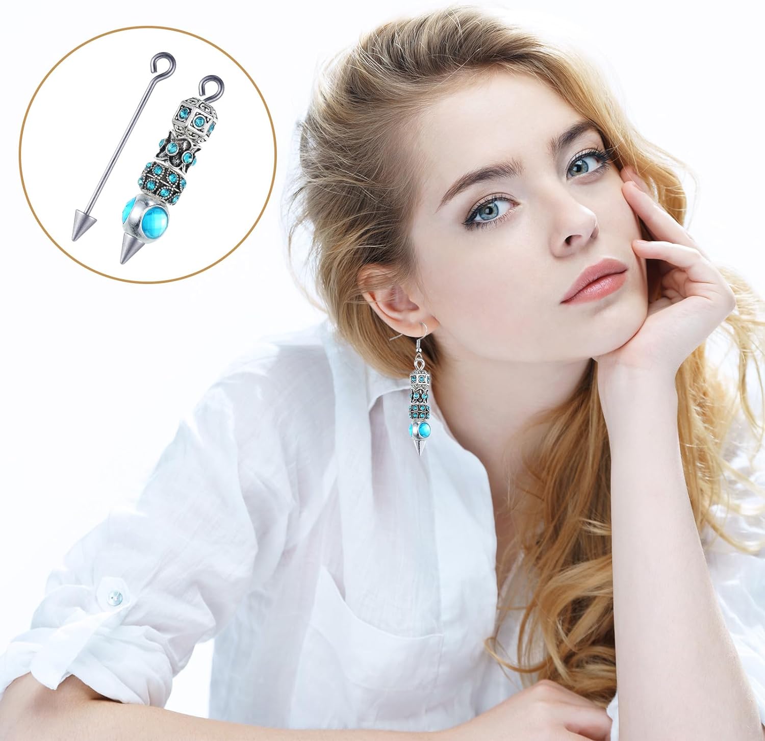 Wholesale DIY Beadable Bar Links Metal Cone Beadable Pendant Necklace Pendant Keychains ACC-KC-JiaYing002