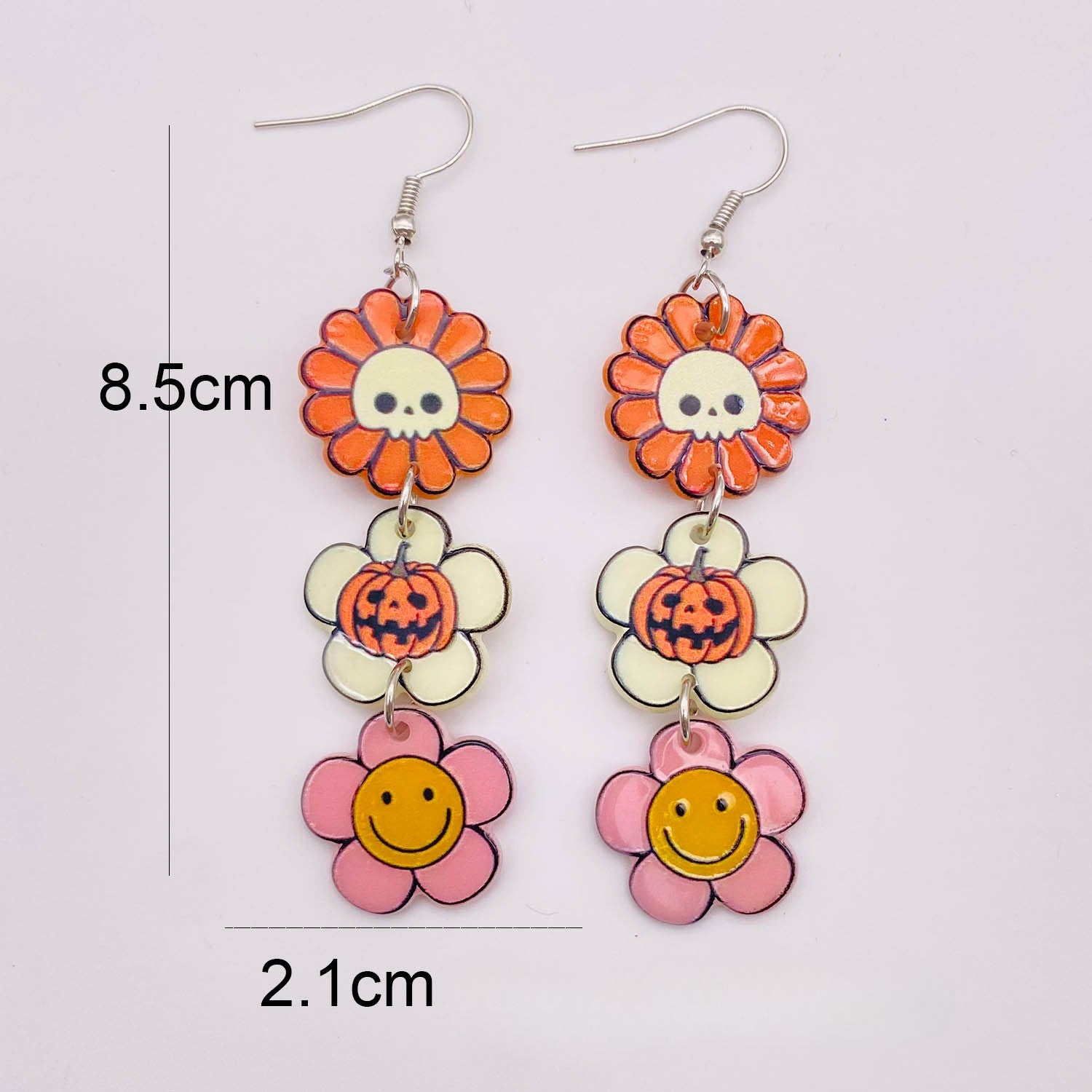 Wholesale Thanksgiving Pumpkin Maple Leaf Acrylic Dangle Earrings ACC-ES-ChenY028