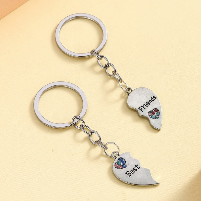 Wholesale Splicing Good Friends Series Love Alloy Keychain ACC-KC-RongR087