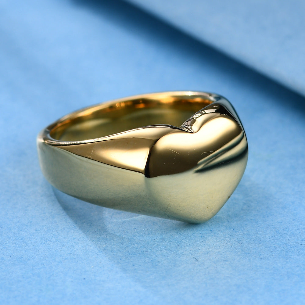 Wholesale  Titanium Steel Men's Heart Ring