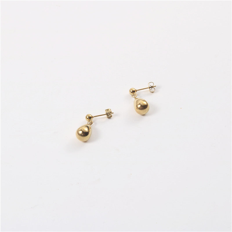 Wholesale Titanium Steel Gold Plated Geometric Earrings