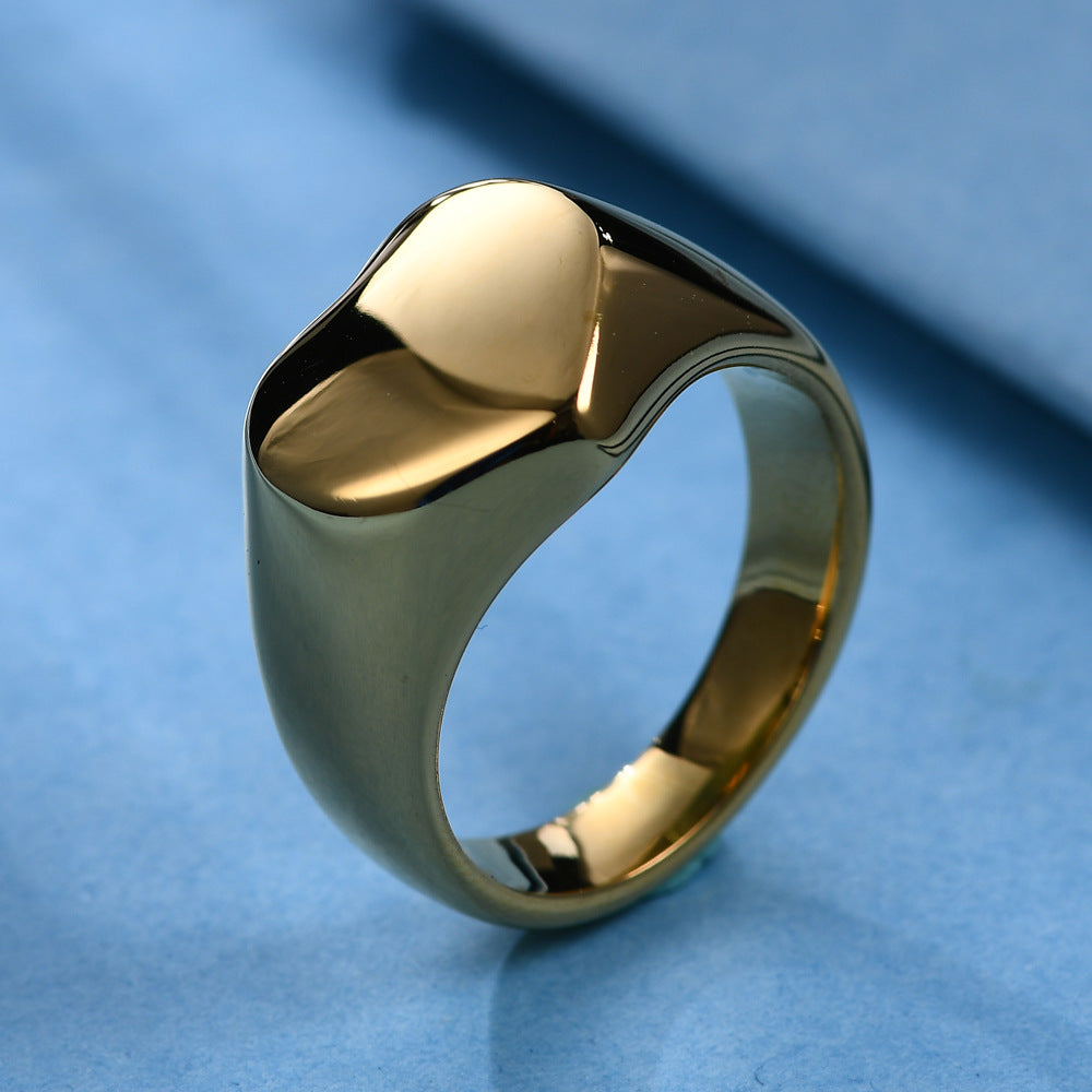 Wholesale  Titanium Steel Men's Heart Ring