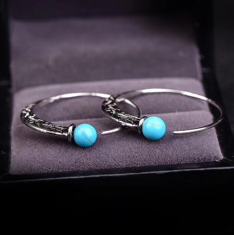 Wholesale Vintage Earrings  Silver Turquoise Earrings