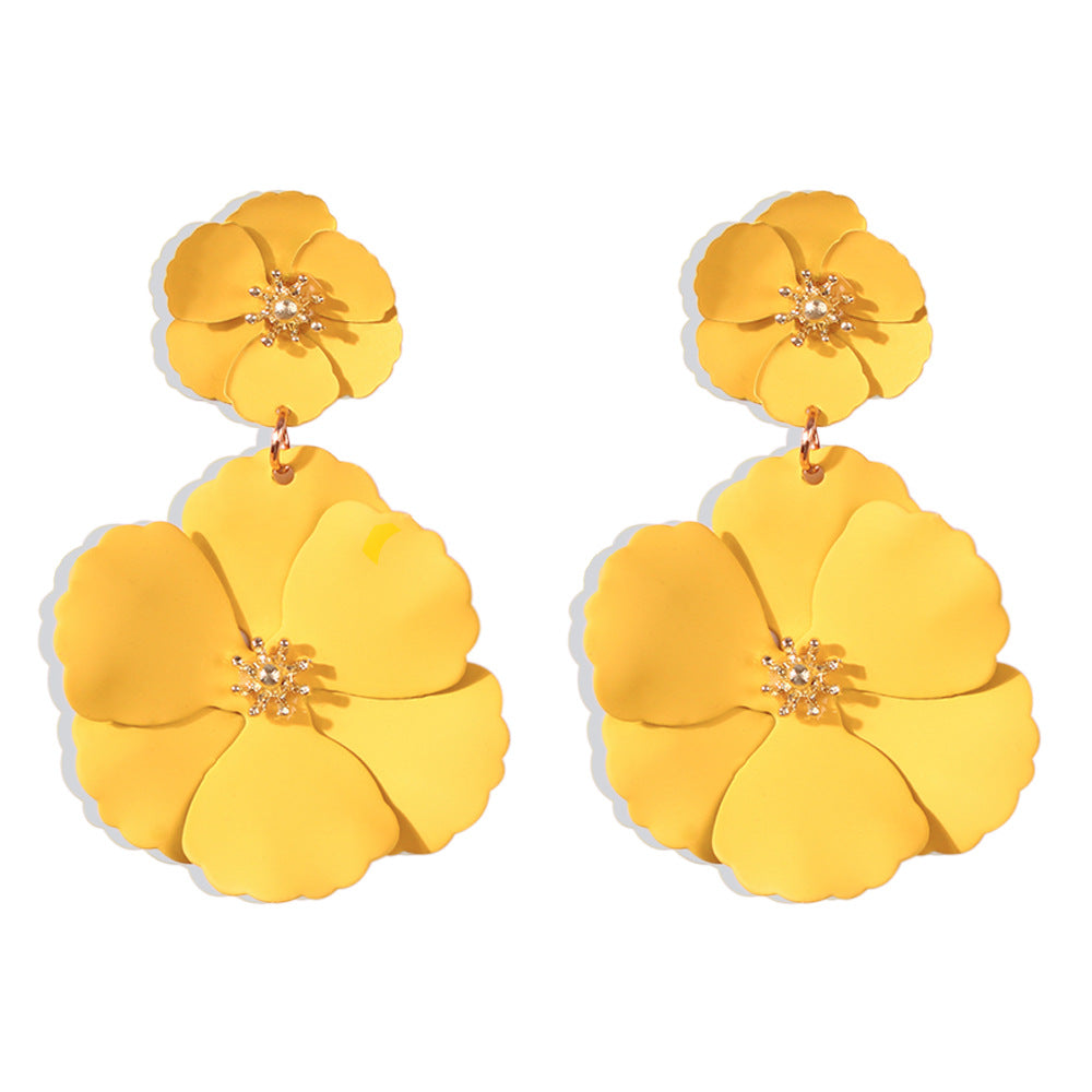Wholesale  Fashion size flower long earrings  classic flower earrings
