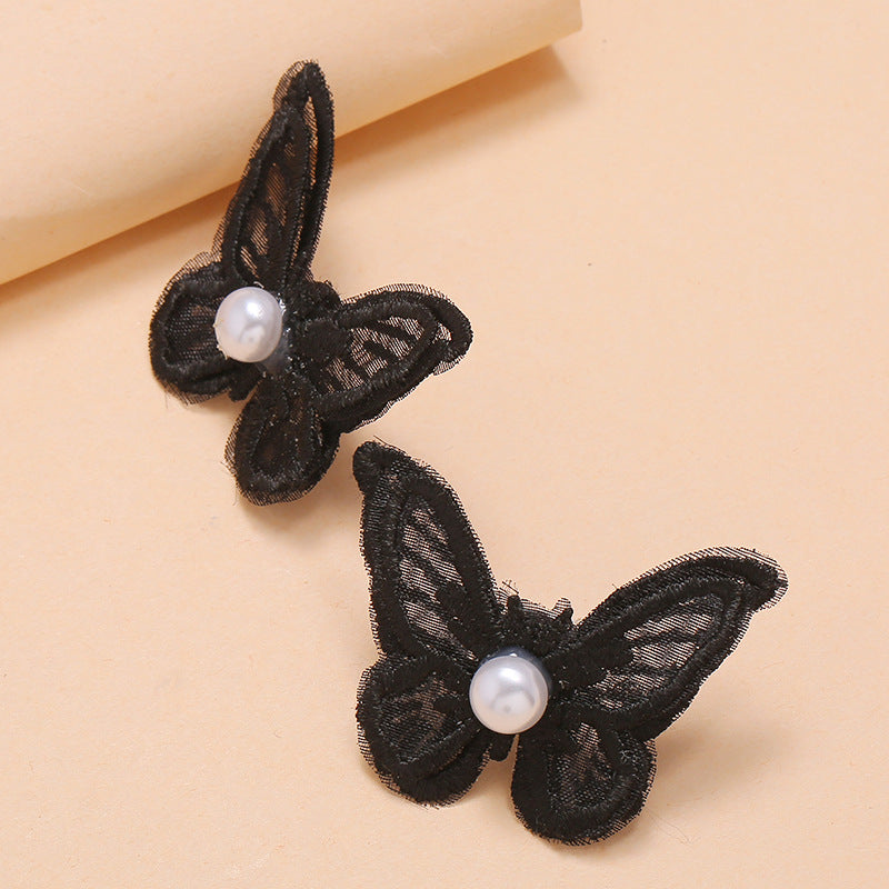 Wholesale Handmade Black Butterfly Earrings