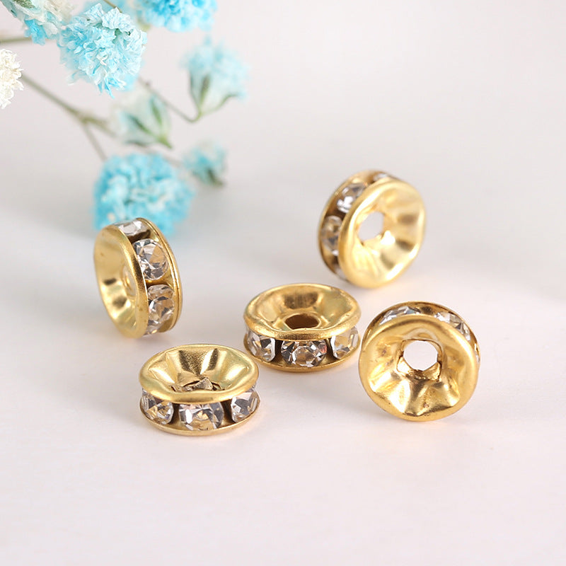 Wholesale 100pcs Spacer Beads Diamond Wheel Glass ACC-BDS-Nant001