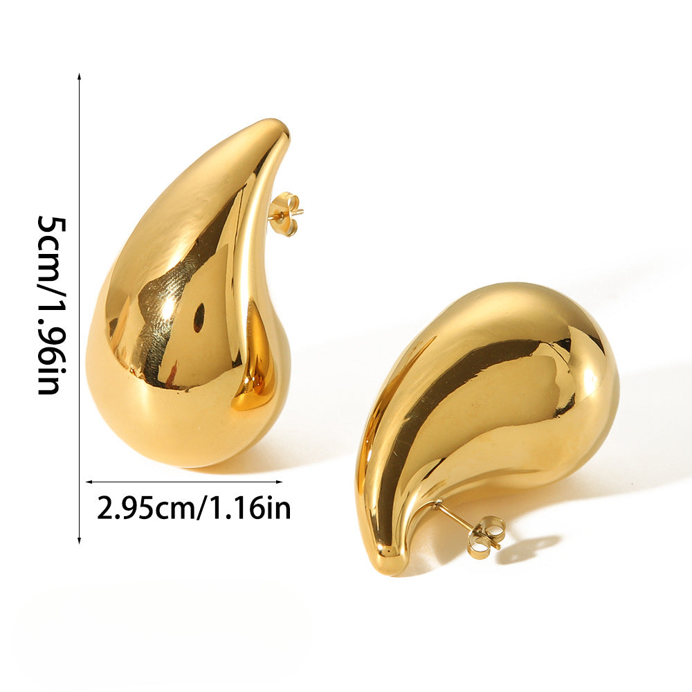 Wholesale Curved 18K Gold Stainless Steel Earrings ACC-ES-LiQuan011