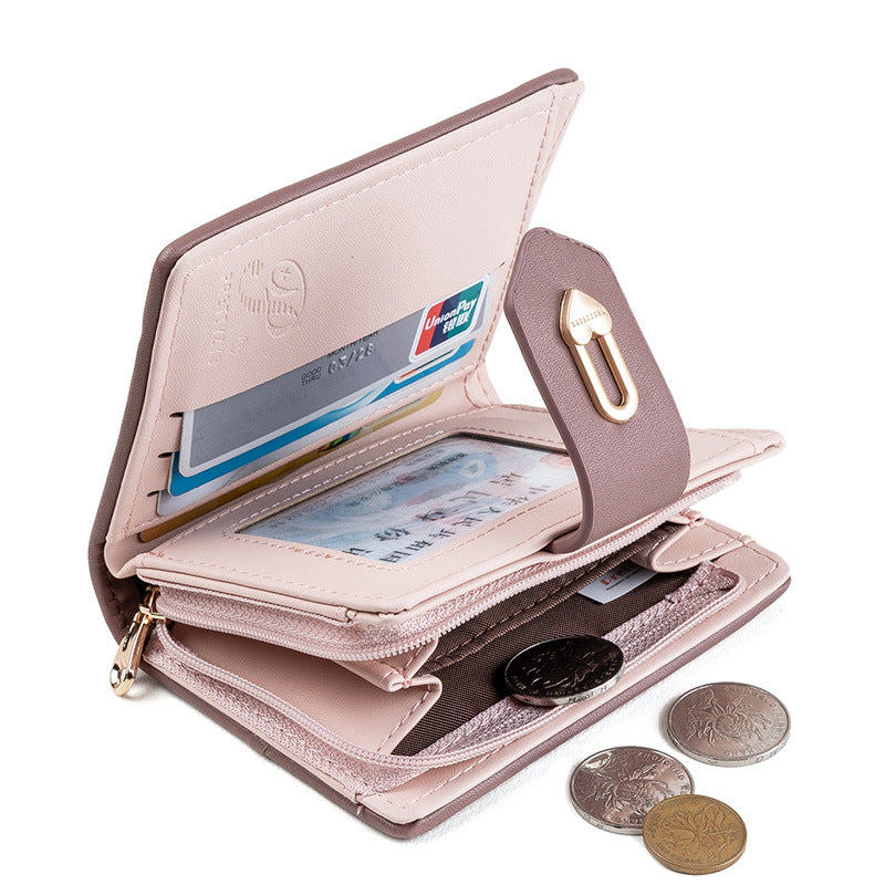 Wholesale Short Wallet Zipper Buckle Contrast Color Wallet Large Capacity Wallet ACC-WT-Zhengn002