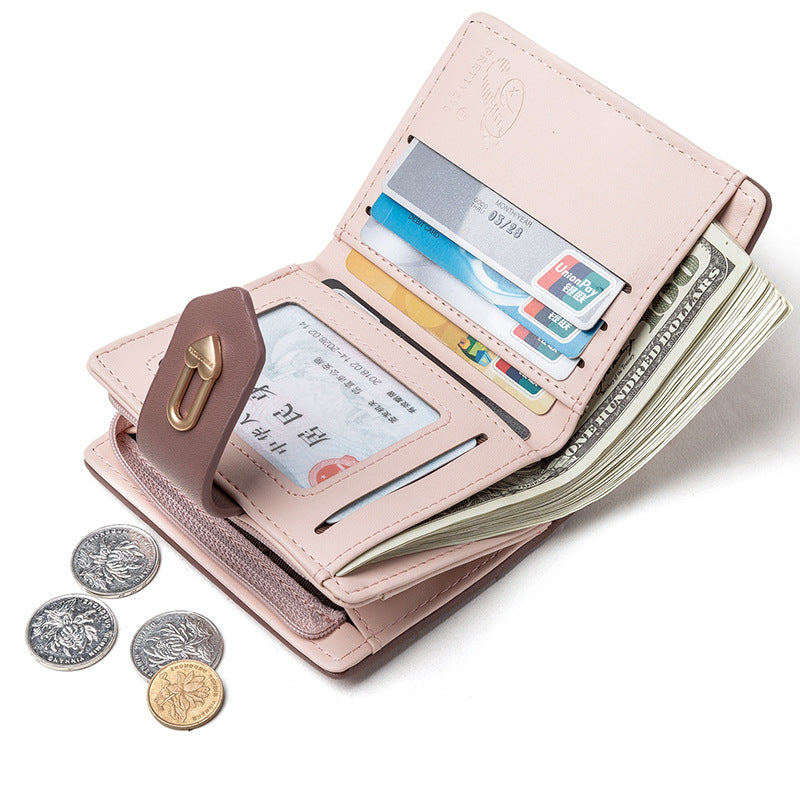 Wholesale Short Wallet Zipper Buckle Contrast Color Wallet Large Capacity Wallet ACC-WT-Zhengn002