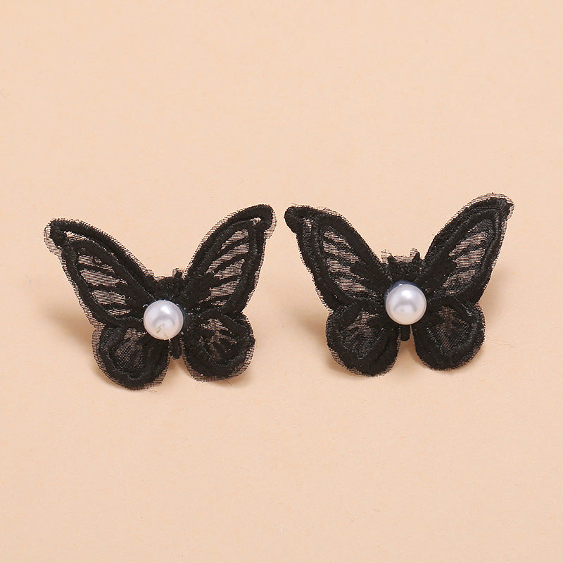 Wholesale Handmade Black Butterfly Earrings