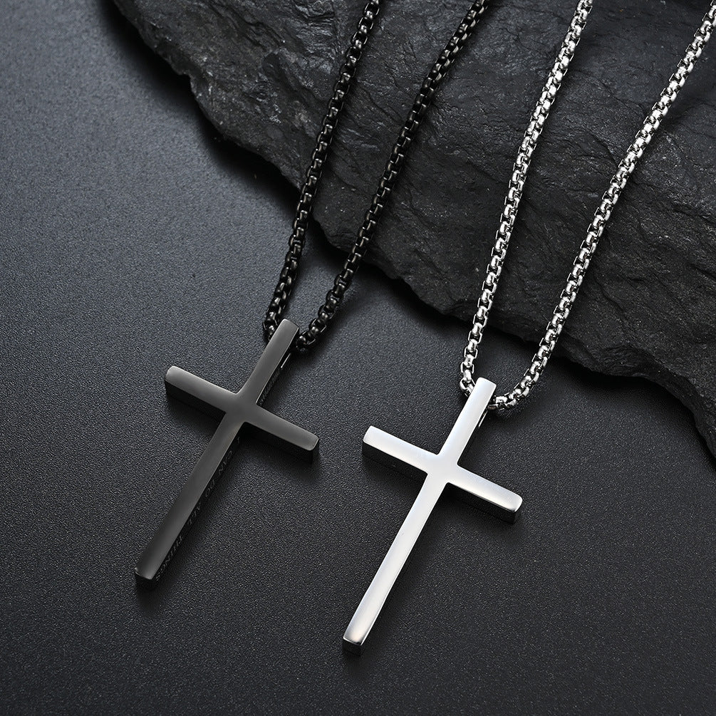 Wholesale Titanium Steel Minimalist Cross Necklaces