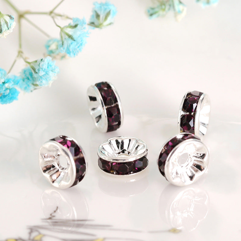 Wholesale 100pcs Spacer Beads Diamond Wheel Glass ACC-BDS-Nant001