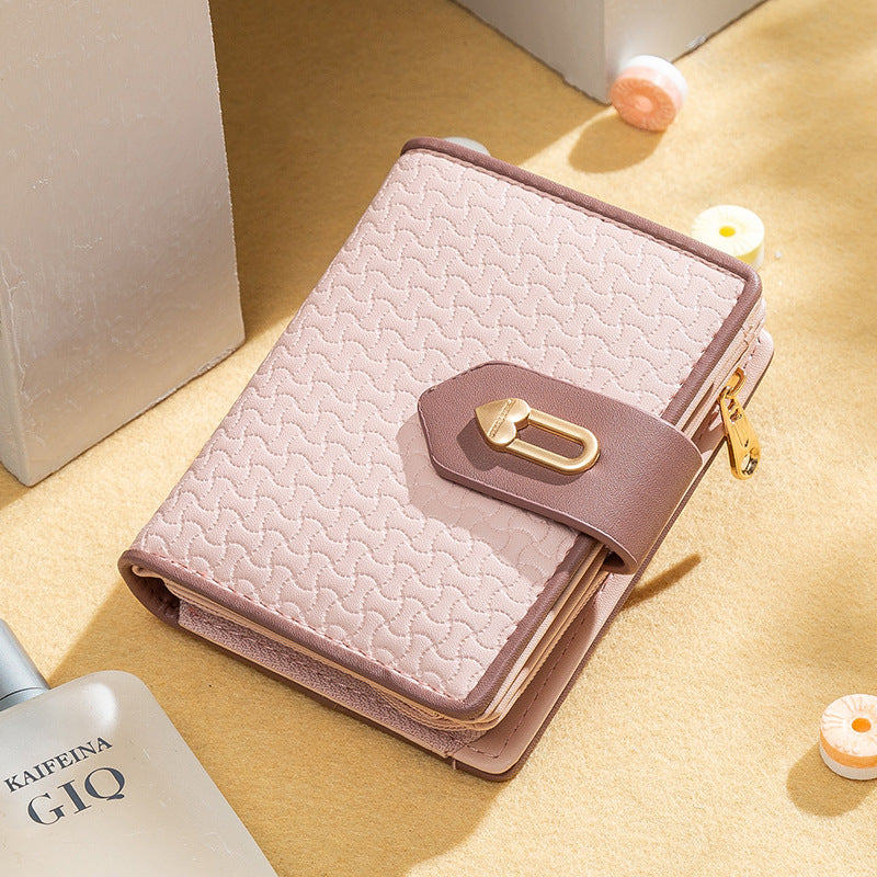 Wholesale Short Wallet Zipper Buckle Contrast Color Wallet Large Capacity Wallet ACC-WT-Zhengn002