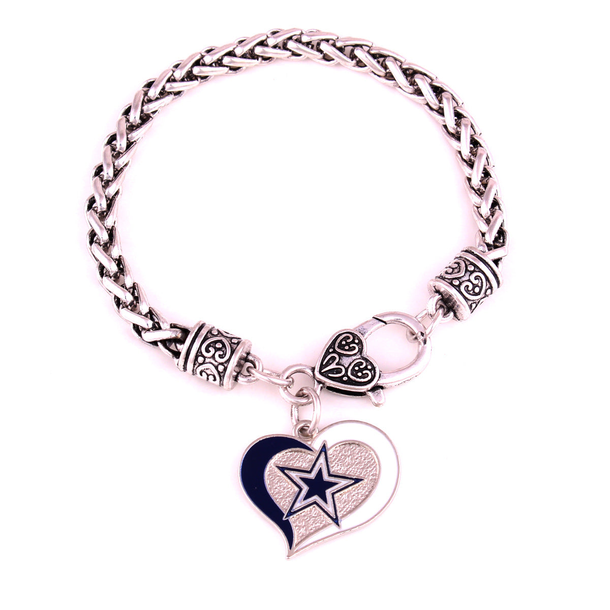 Wholesale Sports Athletics Saints Dropping Peach Heart Bracelet ACC-BT-Houh004