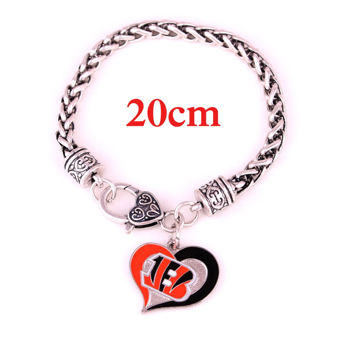 Wholesale Sports Athletics Saints Dropping Peach Heart Bracelet ACC-BT-Houh004