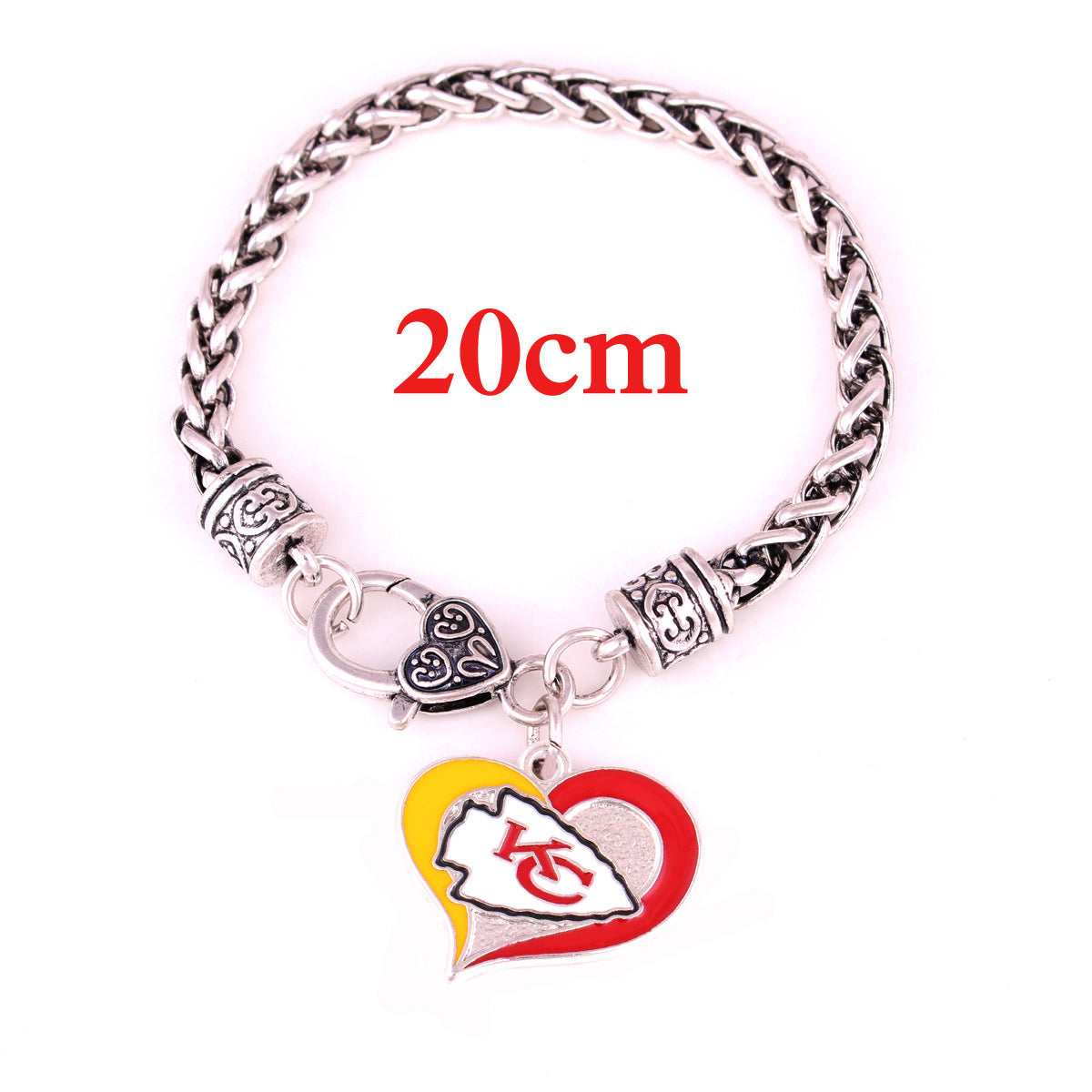 Wholesale Sports Athletics Saints Dropping Peach Heart Bracelet ACC-BT-Houh004