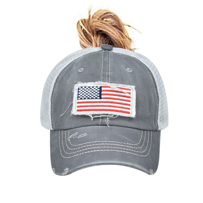 Wholesale Pure Cotton Washed Denim Baseball Flag Cap