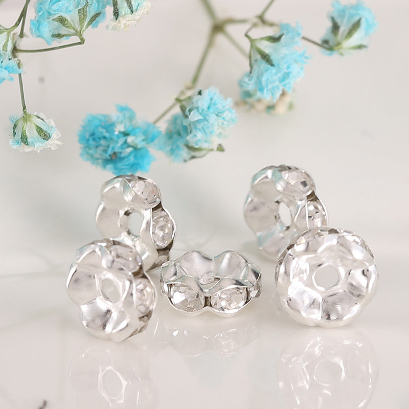 Wholesale 100pcs Spacer Beads Diamond Wheel Glass ACC-BDS-Nant001