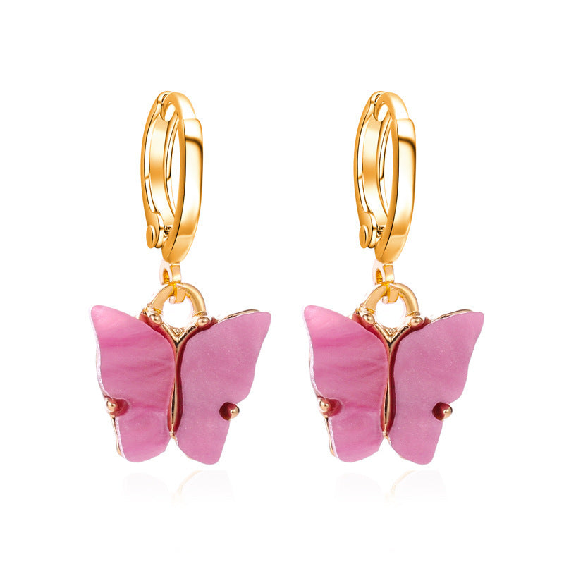 Wholesale  acrylic butterfly earrings