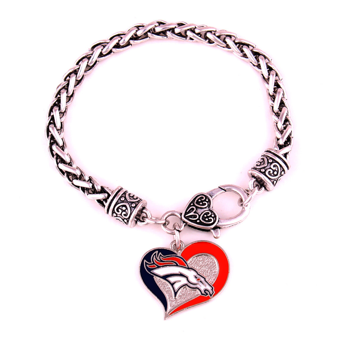 Wholesale Sports Athletics Saints Dropping Peach Heart Bracelet ACC-BT-Houh004