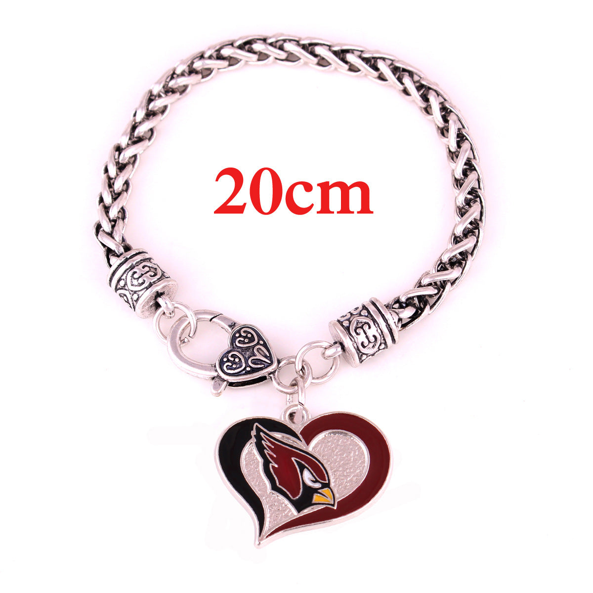 Wholesale Sports Athletics Saints Dropping Peach Heart Bracelet ACC-BT-Houh004