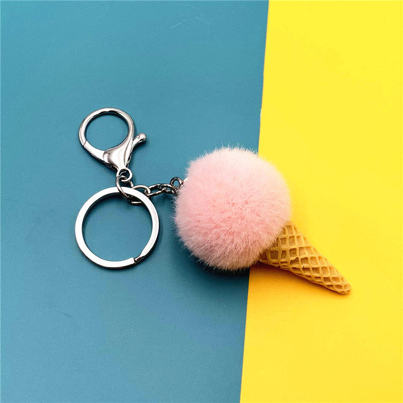 Wholesale Cartoon Ice Cream Plush Keychain ACC-KC-KaiYue013