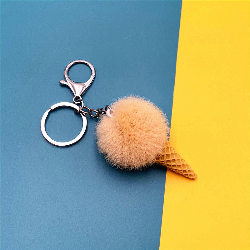Wholesale Cartoon Ice Cream Plush Keychain ACC-KC-KaiYue013