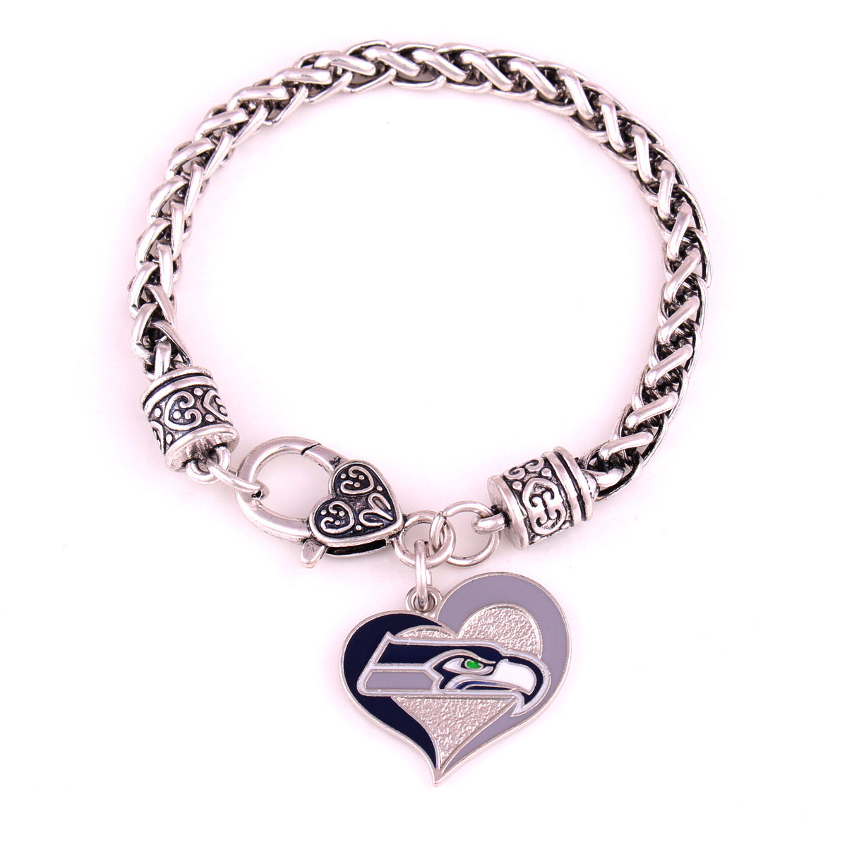 Wholesale Sports Athletics Saints Dropping Peach Heart Bracelet ACC-BT-Houh004