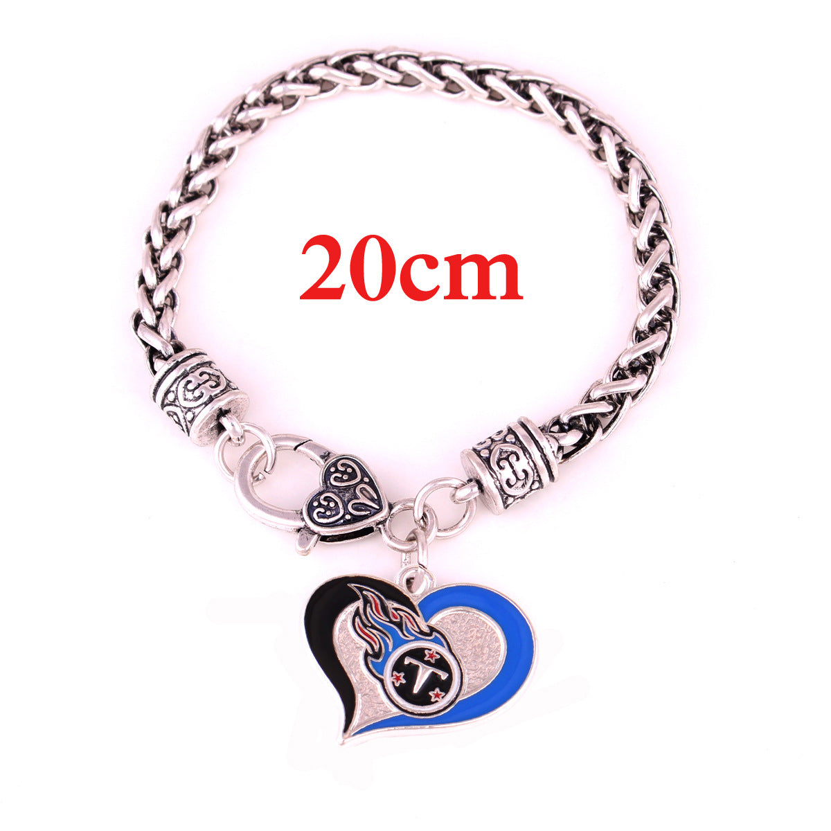 Wholesale Sports Athletics Saints Dropping Peach Heart Bracelet ACC-BT-Houh004