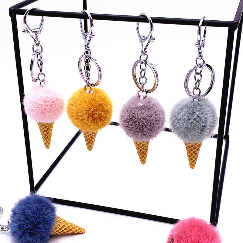 Wholesale Cartoon Ice Cream Plush Keychain ACC-KC-KaiYue013
