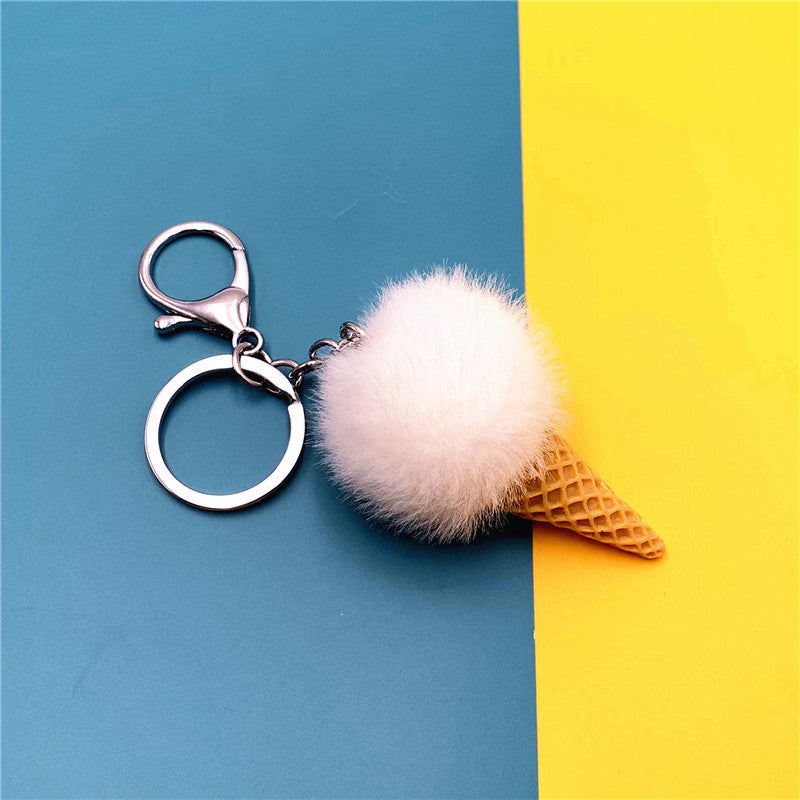 Wholesale Cartoon Ice Cream Plush Keychain ACC-KC-KaiYue013