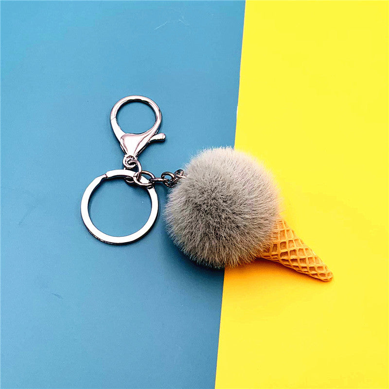 Wholesale Cartoon Ice Cream Plush Keychain ACC-KC-KaiYue013