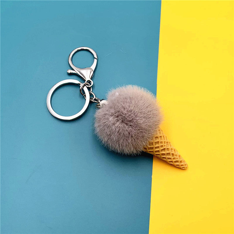 Wholesale Cartoon Ice Cream Plush Keychain ACC-KC-KaiYue013