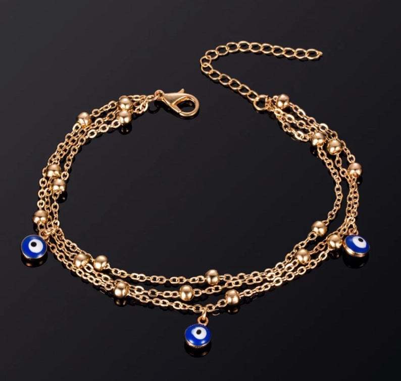 Wholesale Fashion Jewelry Simple Eyes Anklet