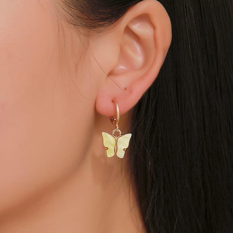 Wholesale  acrylic butterfly earrings