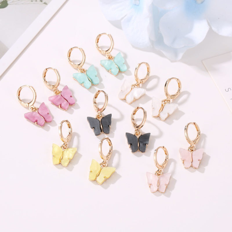 Wholesale  acrylic butterfly earrings