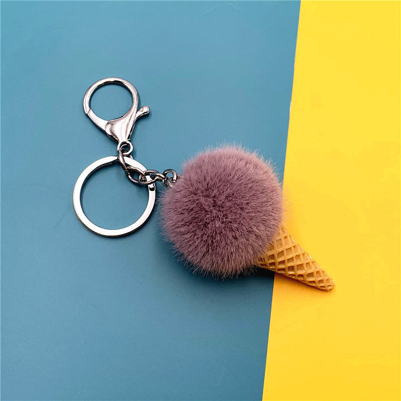 Wholesale Cartoon Ice Cream Plush Keychain ACC-KC-KaiYue013