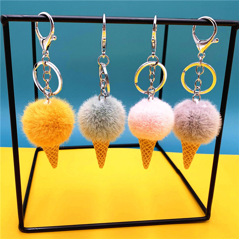 Wholesale Cartoon Ice Cream Plush Keychain ACC-KC-KaiYue013