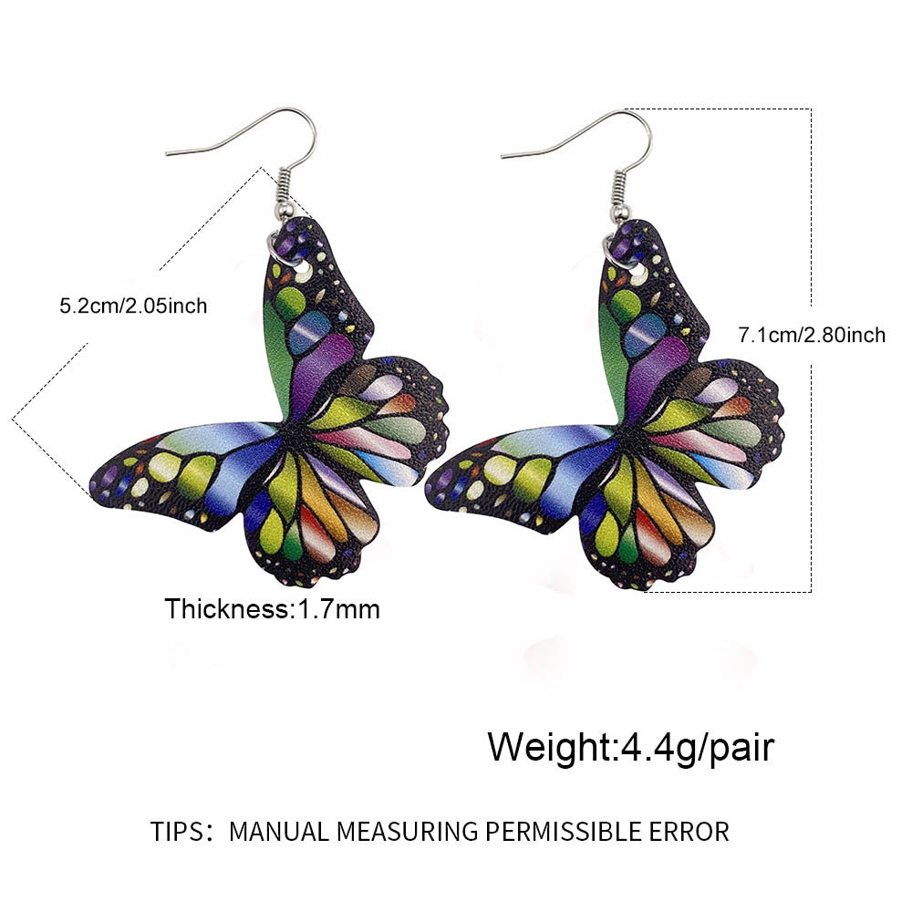 Wholesale  Butterfly leather earrings