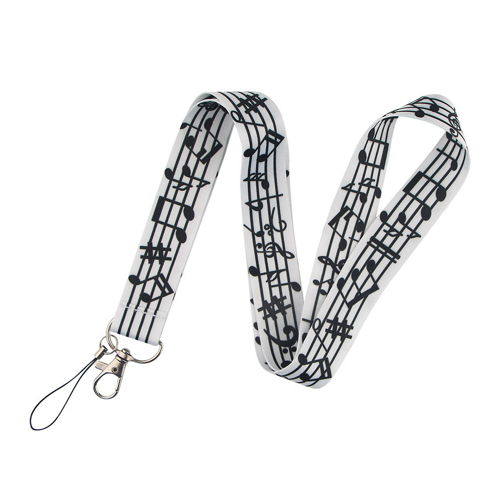 Wholesale Music Notes Polyester Lanyard Keychain ACC-KC-QTQS004