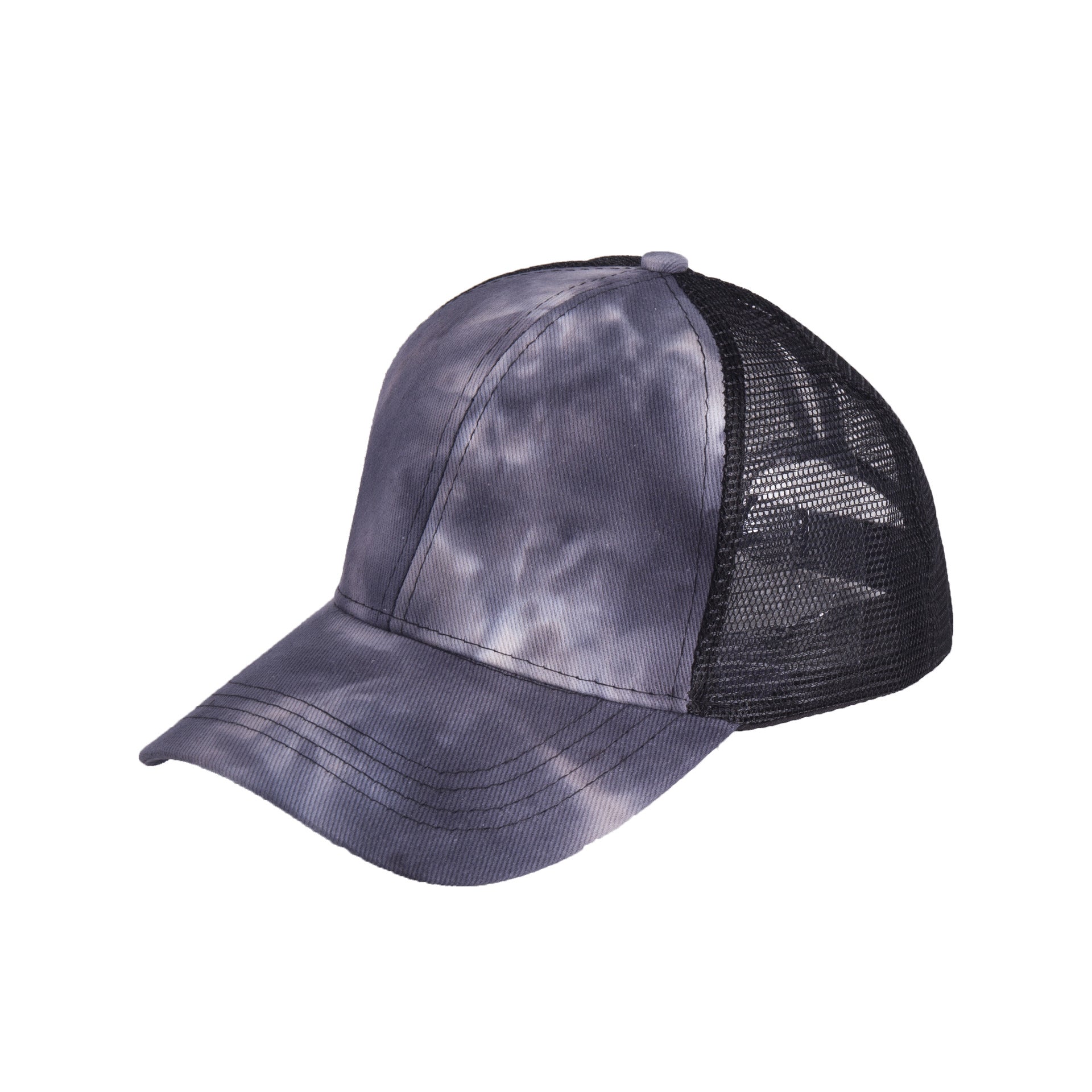 Wholesale Cotton Tie Dye Ponytail Baseball Cap With Back Opening Unisex Everyday Hat