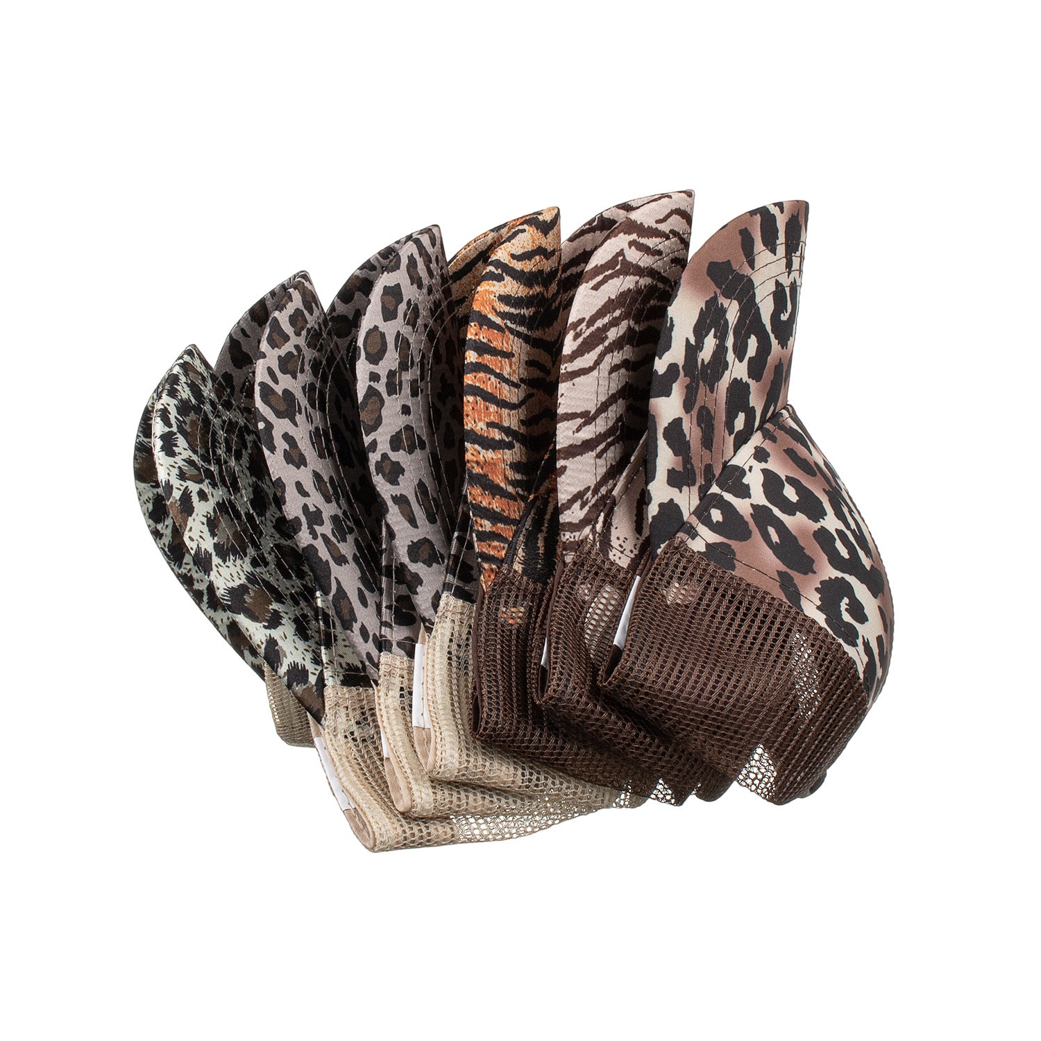 Wholesale Leopard Print Cross Ponytail Baseball Cap Hat ACC-HT-ZhongMei002