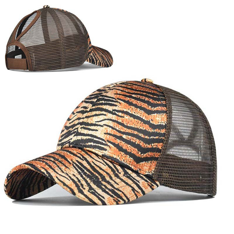 Wholesale Leopard Print Baseball Cap Ponytail Cap Mesh Cap Hat ACC-HT-ErXu005